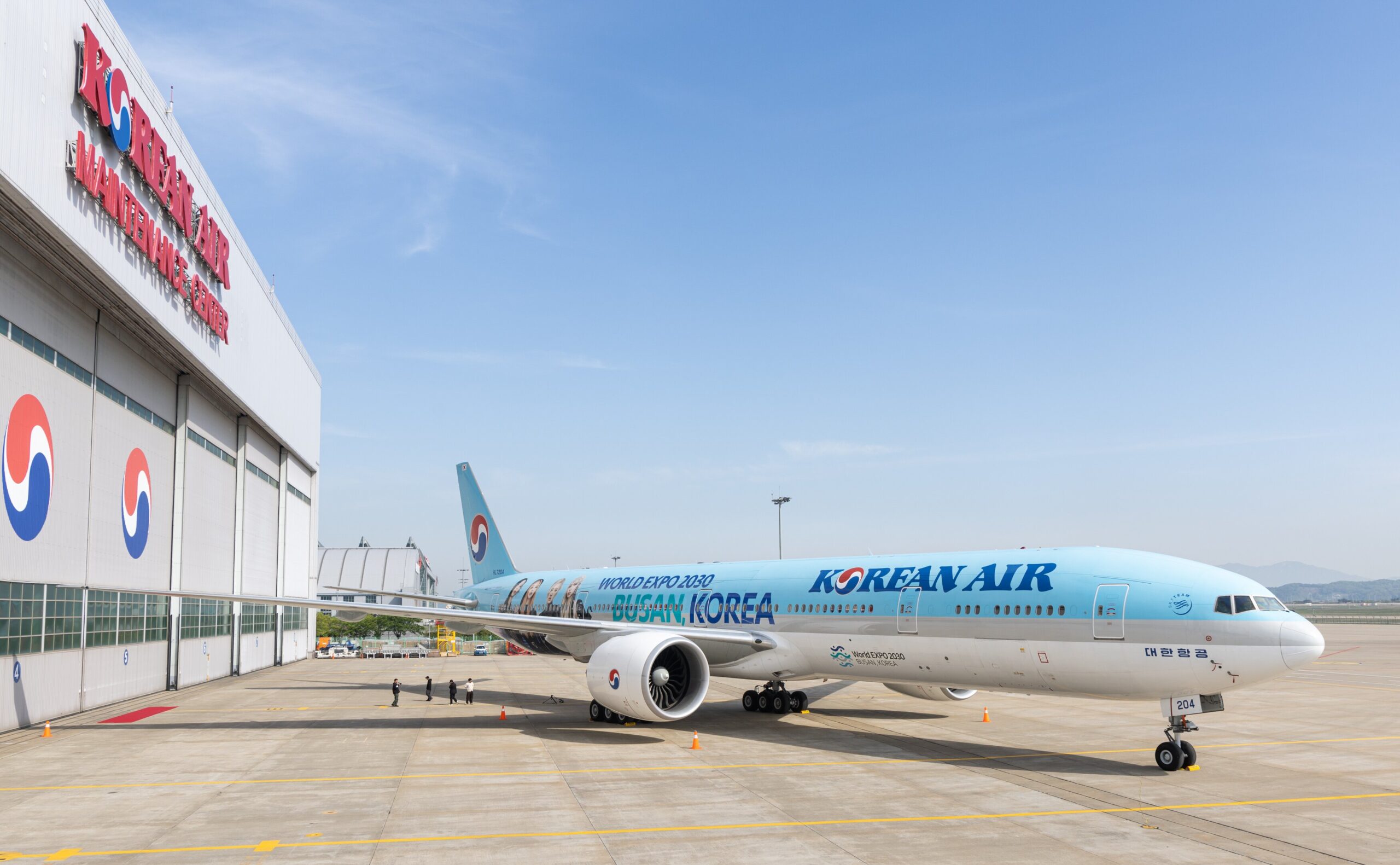 大韓航空、2030年開催の万博の釜山誘致を目指すための特別塗装機を発表