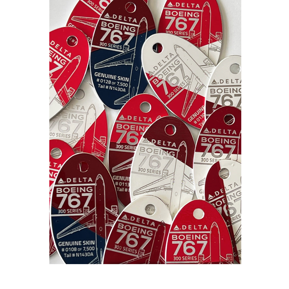 ユナイテッド航空 B767 タグ 実機 フライトタグ