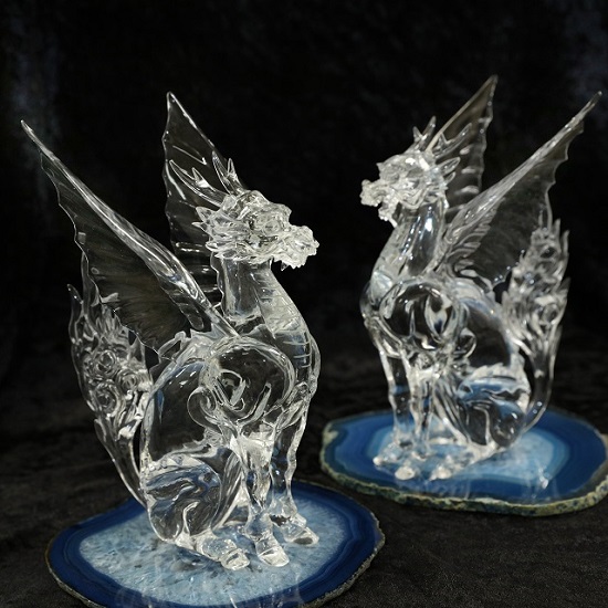 章玉 山梨県水晶美術彫刻 甲州水晶貴石細工 メノウ 瑪瑙石 章玉 山梨県