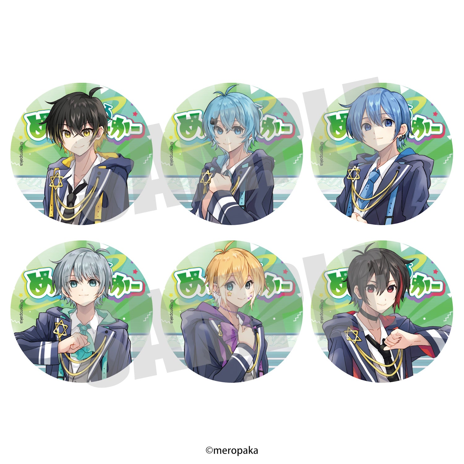 のっき 缶バッジ まとめ売り めろぱか 文化祭 めろんぱんちらいん