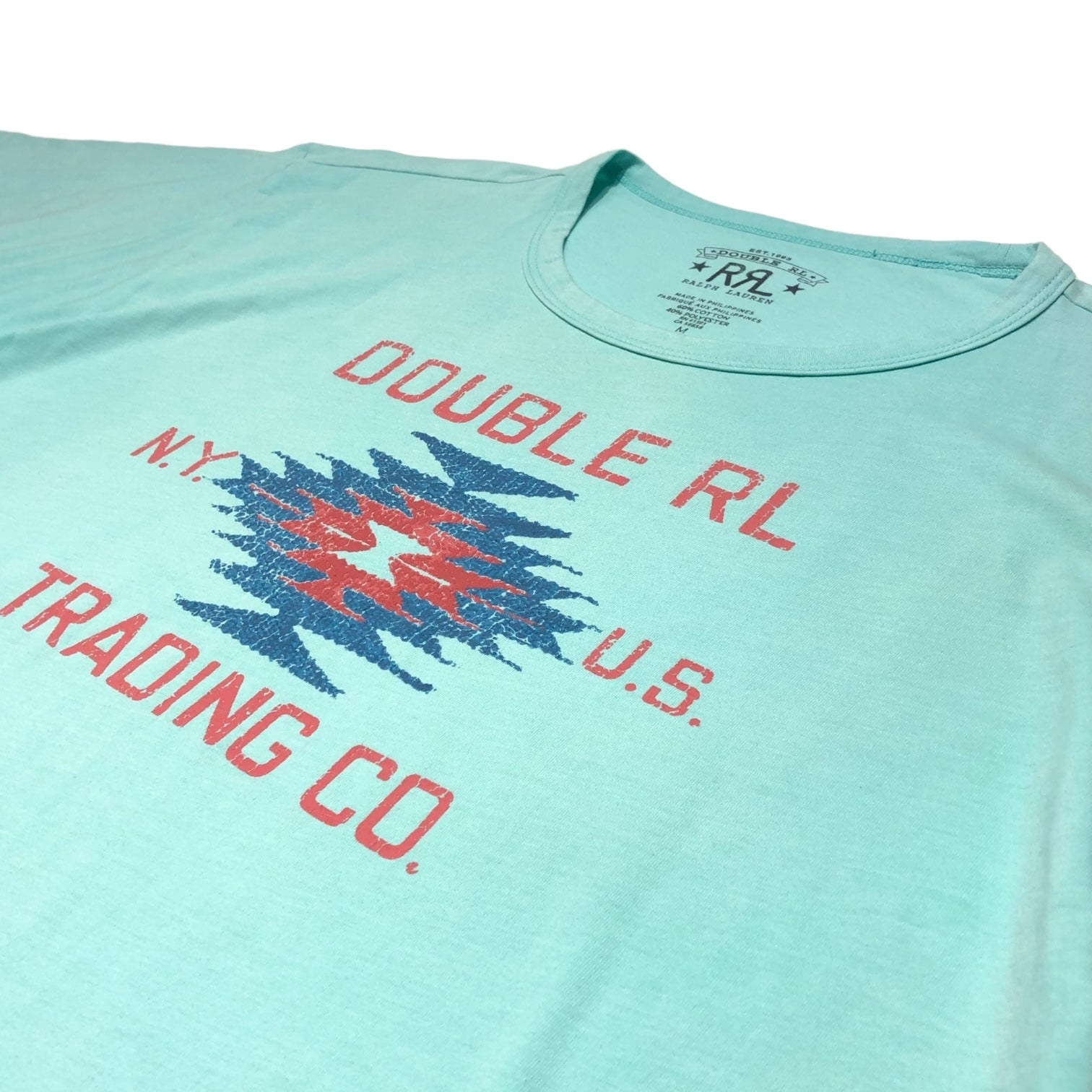 RRL(ダブルアールエル) Graphic T-shirt Turquoise In Green