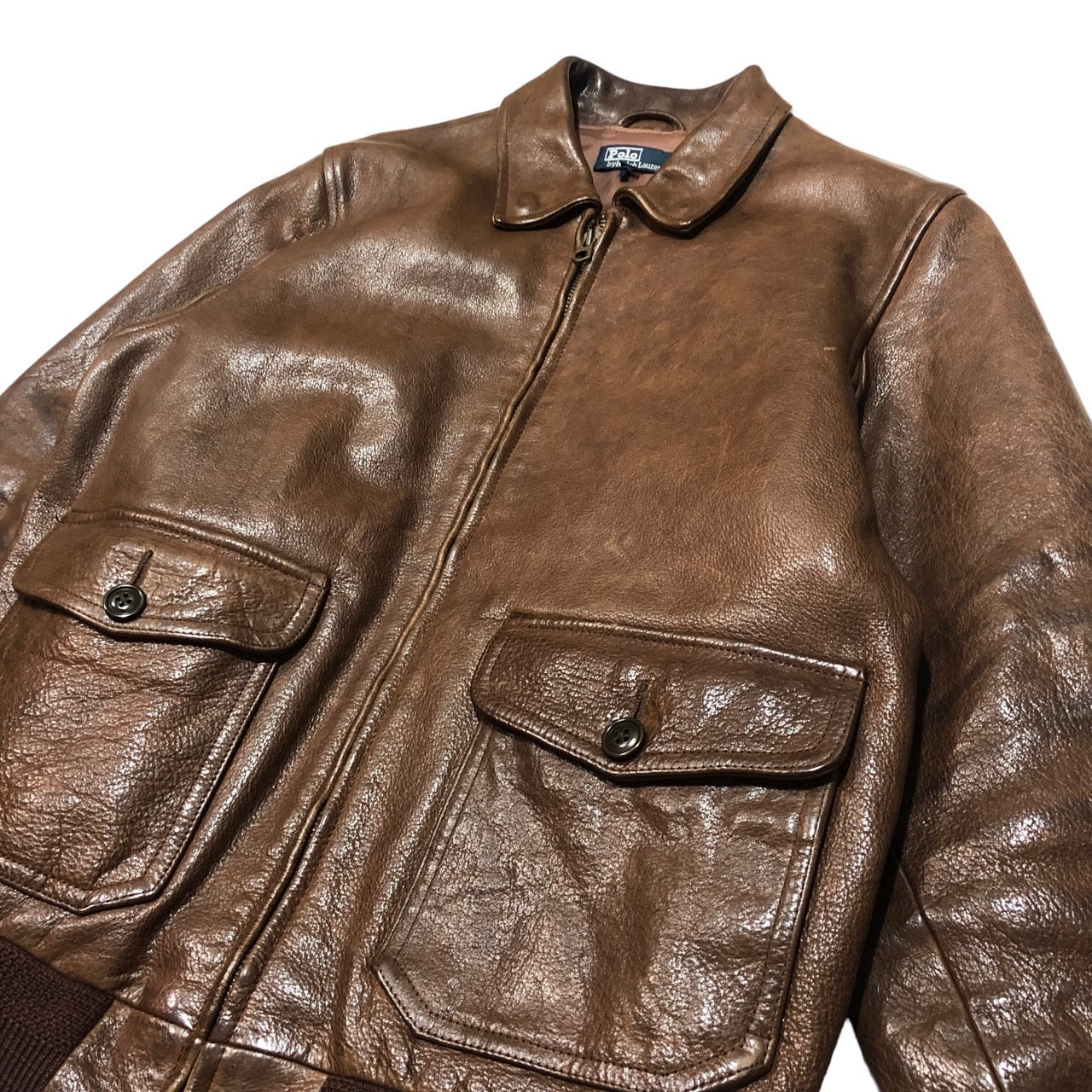 POLO RALPH LAUREN(ポロラルフローレン) A-2フライトジャケット/牛革