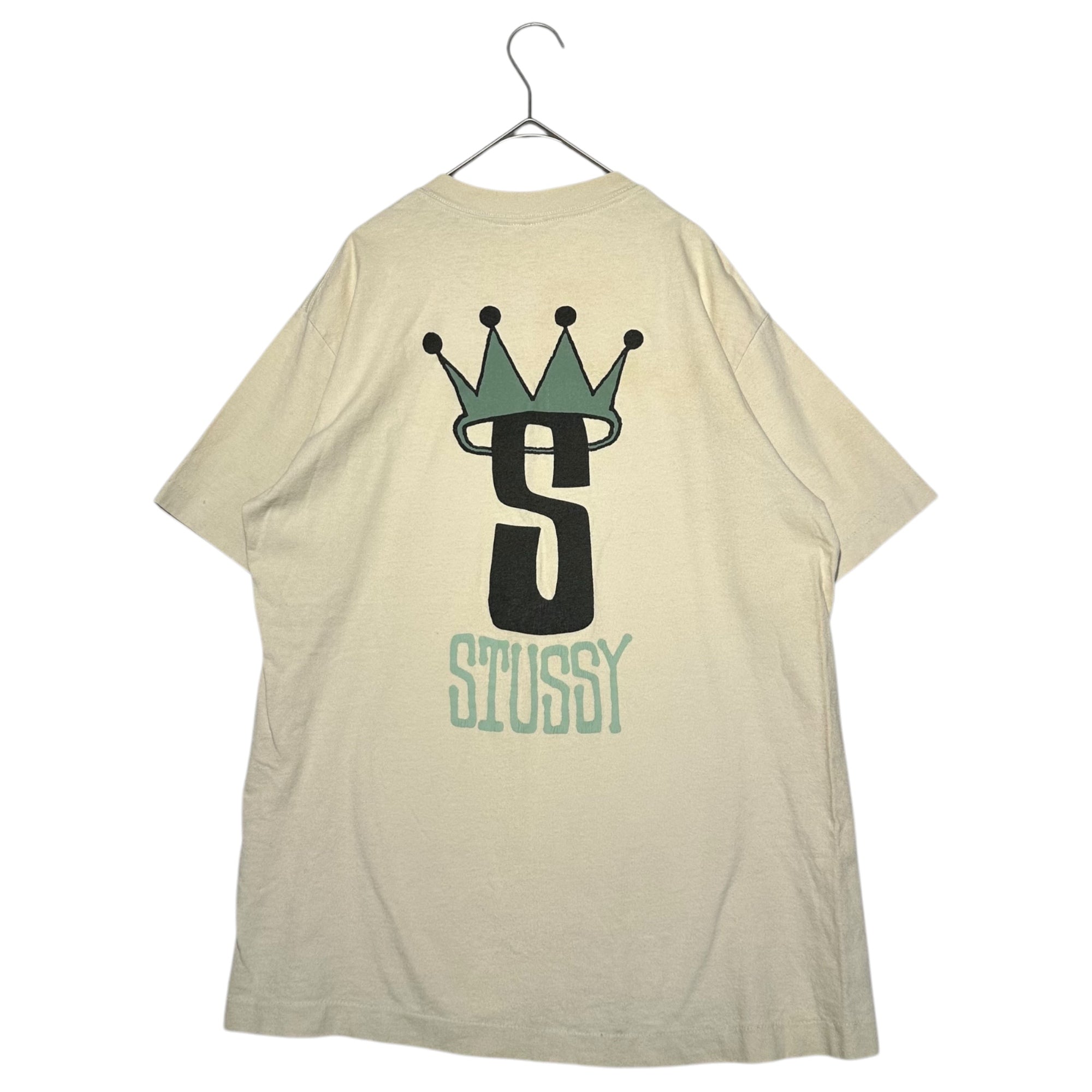 STUSSY(ステューシー) 90's S Logo Crown Print Vintage T-Shirt Sロゴ