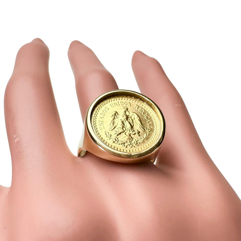 20号 メキシコ2.5ペソ金貨 リング・指輪 K18ゴールド 18金/K21.6