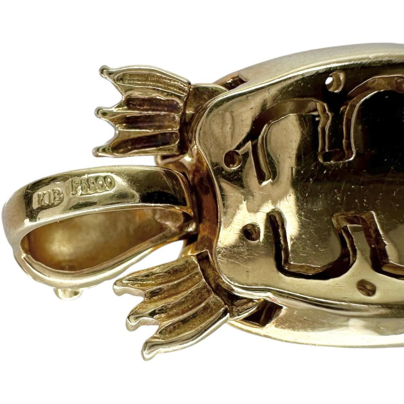 亀/カメ 縁起物 開閉式 観音像 ダイヤモンド 計0.18ct ペンダント