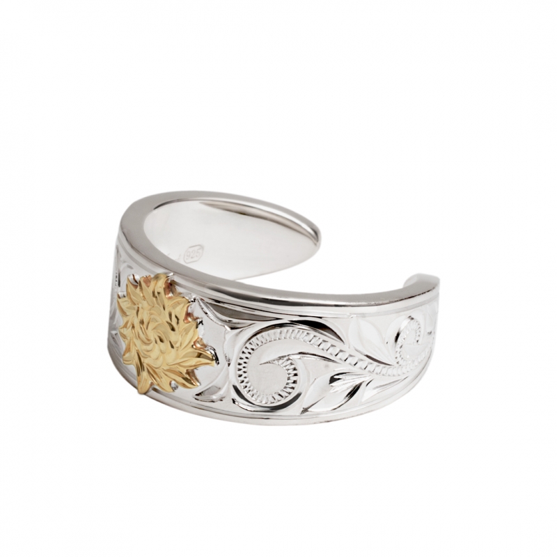 ハワイアンジュエリー/Silver925/K14YG/サーフボードLa(太陽)リング