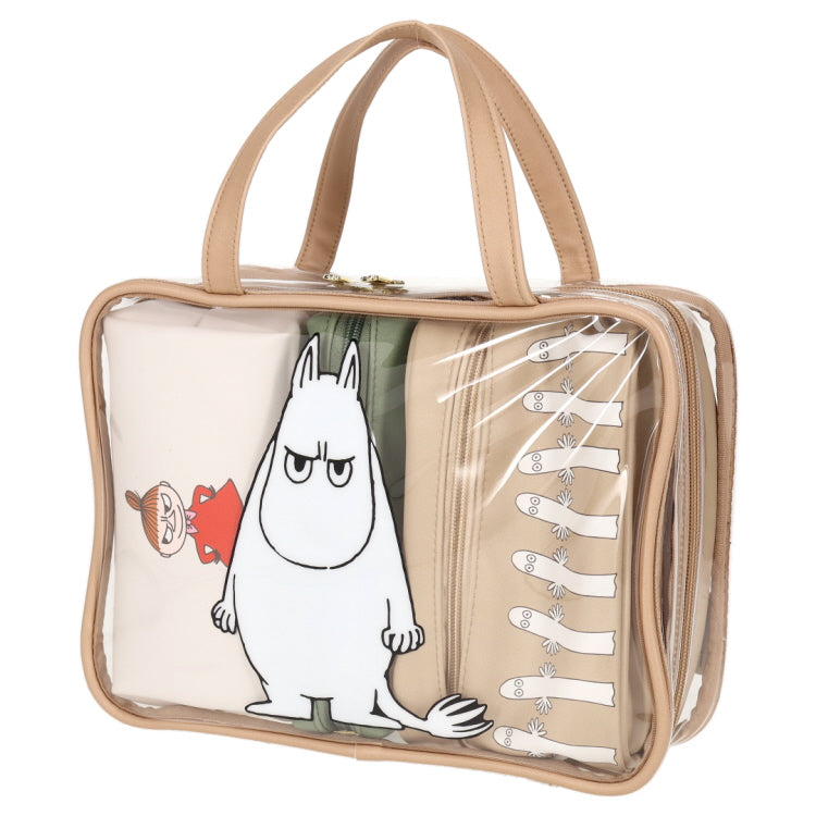 トラベルポーチセット（アングリームーミン/ベージュ）7122 - MOOMIN SHOP