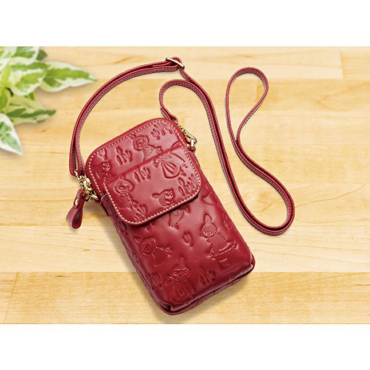 リトルミイ 赤いラム革のスマホポシェット 51021【航空便不可