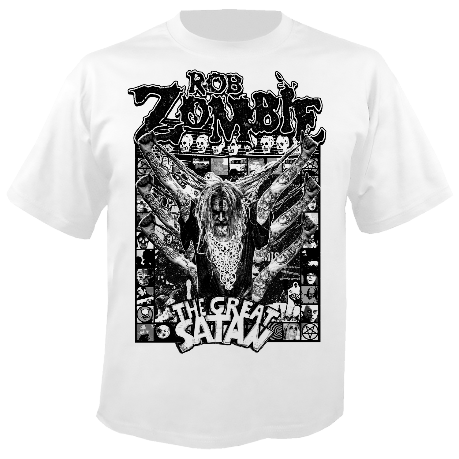 Rob Zombie - The Great Satan T-Shirt (White) – Nuclear Blast USA