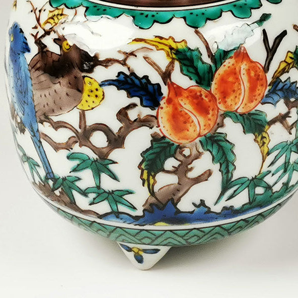 九谷焼 3.5号香炉 古九谷花鳥 – 漆陶舗あらき 輪島塗 九谷焼 山中塗