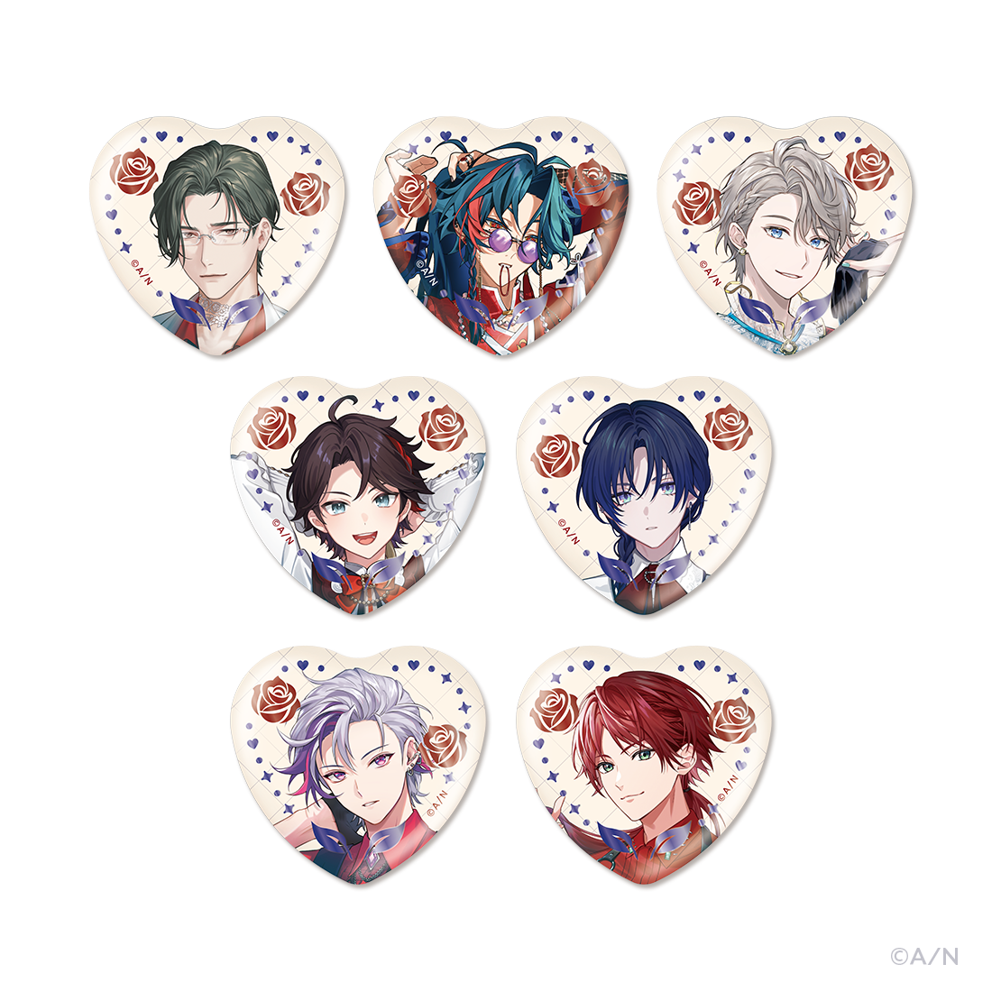 Rose Valentine】ランダムハート型缶バッジ｜にじさんじオフィシャルストア