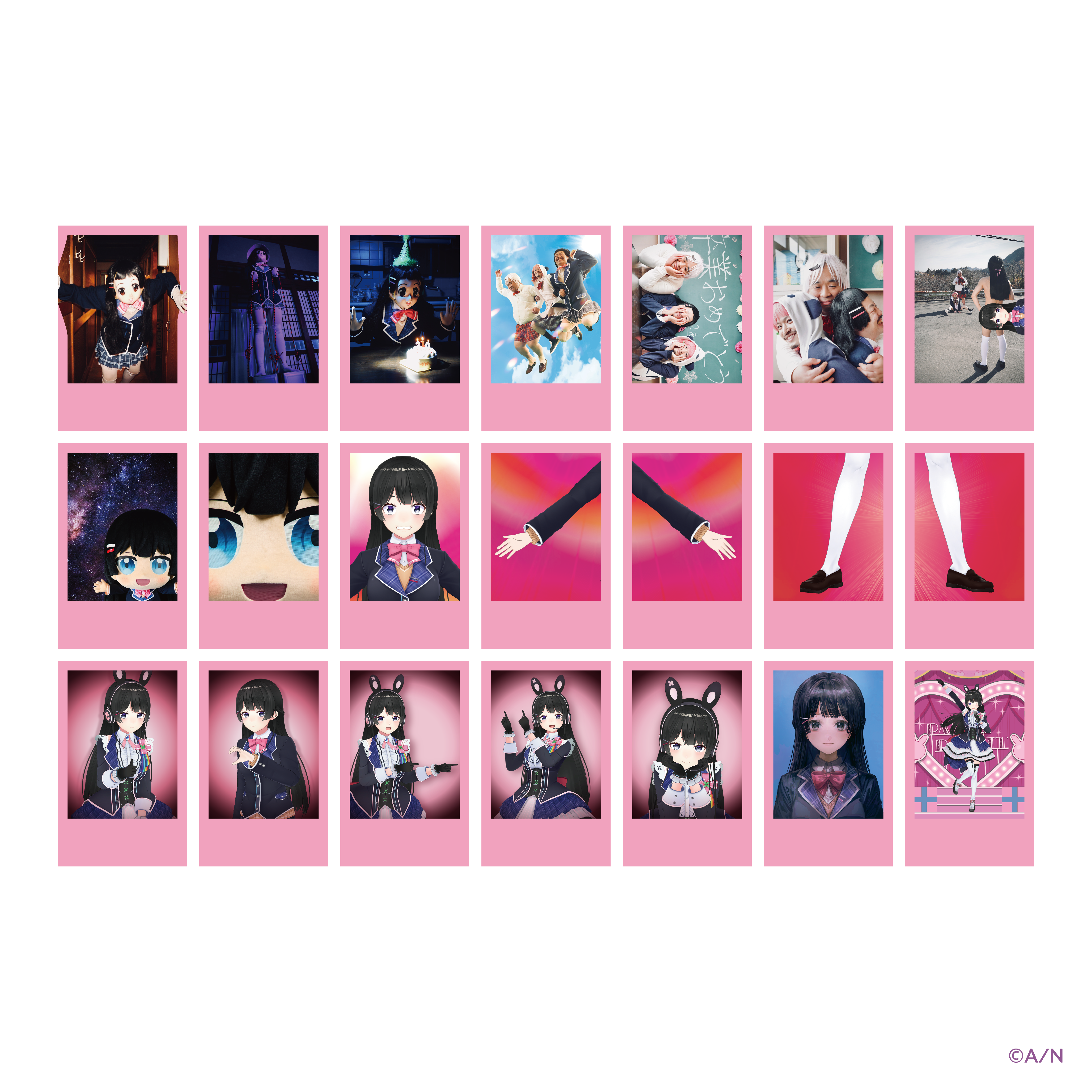 月ノ美兎 2ndワンマンライブ『Paper Rabbit』】チェキ風カード（3枚