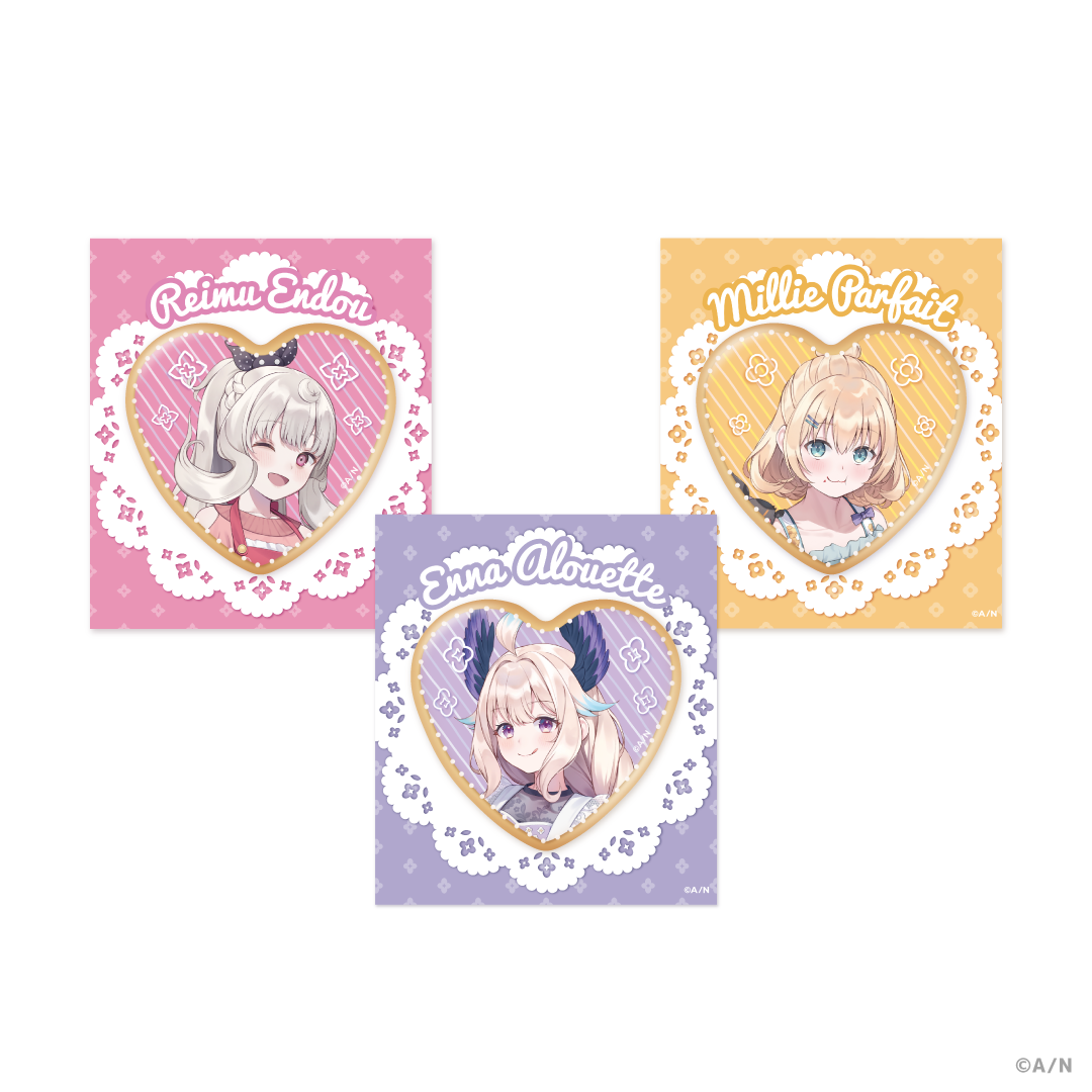 Ethyria Cooking bon appétit!】ハート型缶バッジ｜にじさんじ