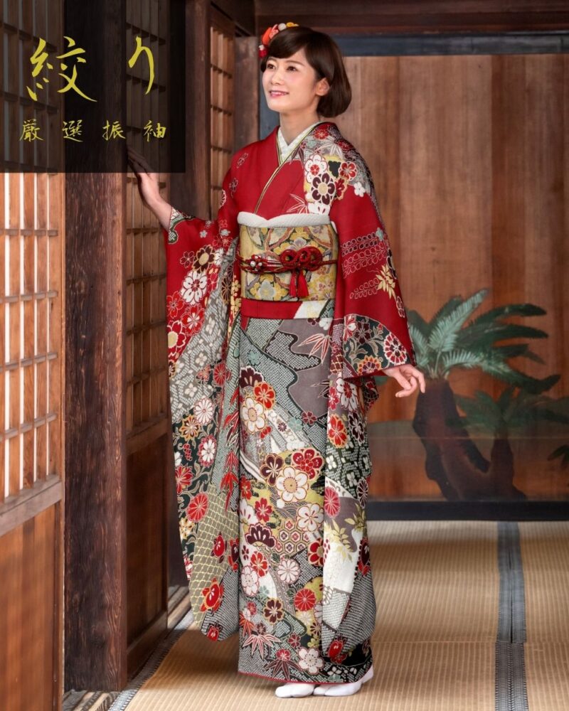 赤唐絞り振袖 豪華絢爛な古典振袖で格式高い成人式スタイル