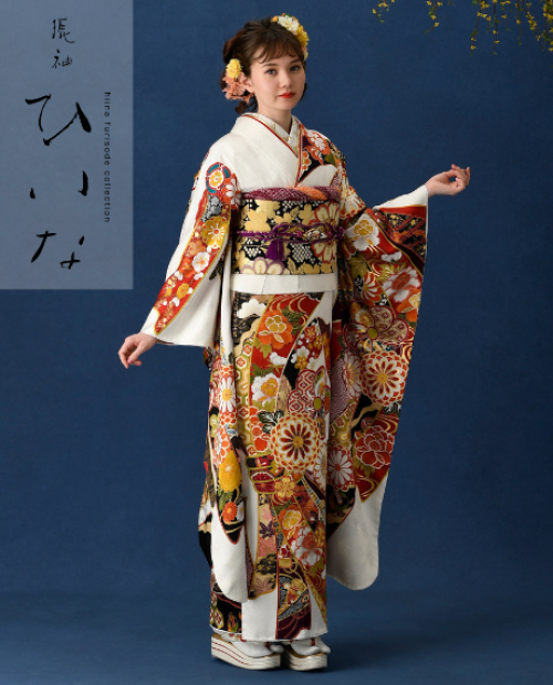 白地古典 上品な振袖フルセット 白地古典 上品な振袖フルセット 振袖ひい