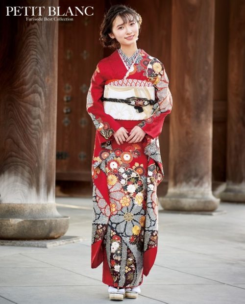 振袖 エンボス加工 金駒刺繍 熨斗 桜 晴れの日 成人式 卒業式 着物