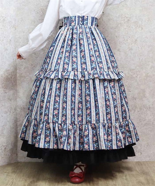 ストライプローズ柄スカート | kawaii | axes femme online shop