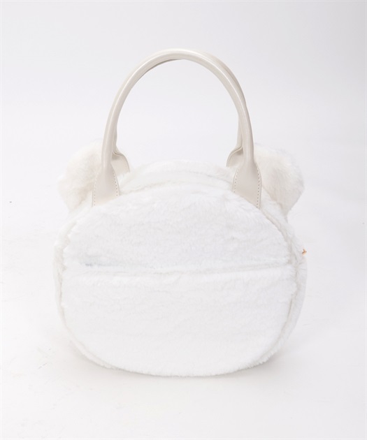 白チェブラーシカ ふわふわバッグ 白チェブラーシカ ふわふわバッグ