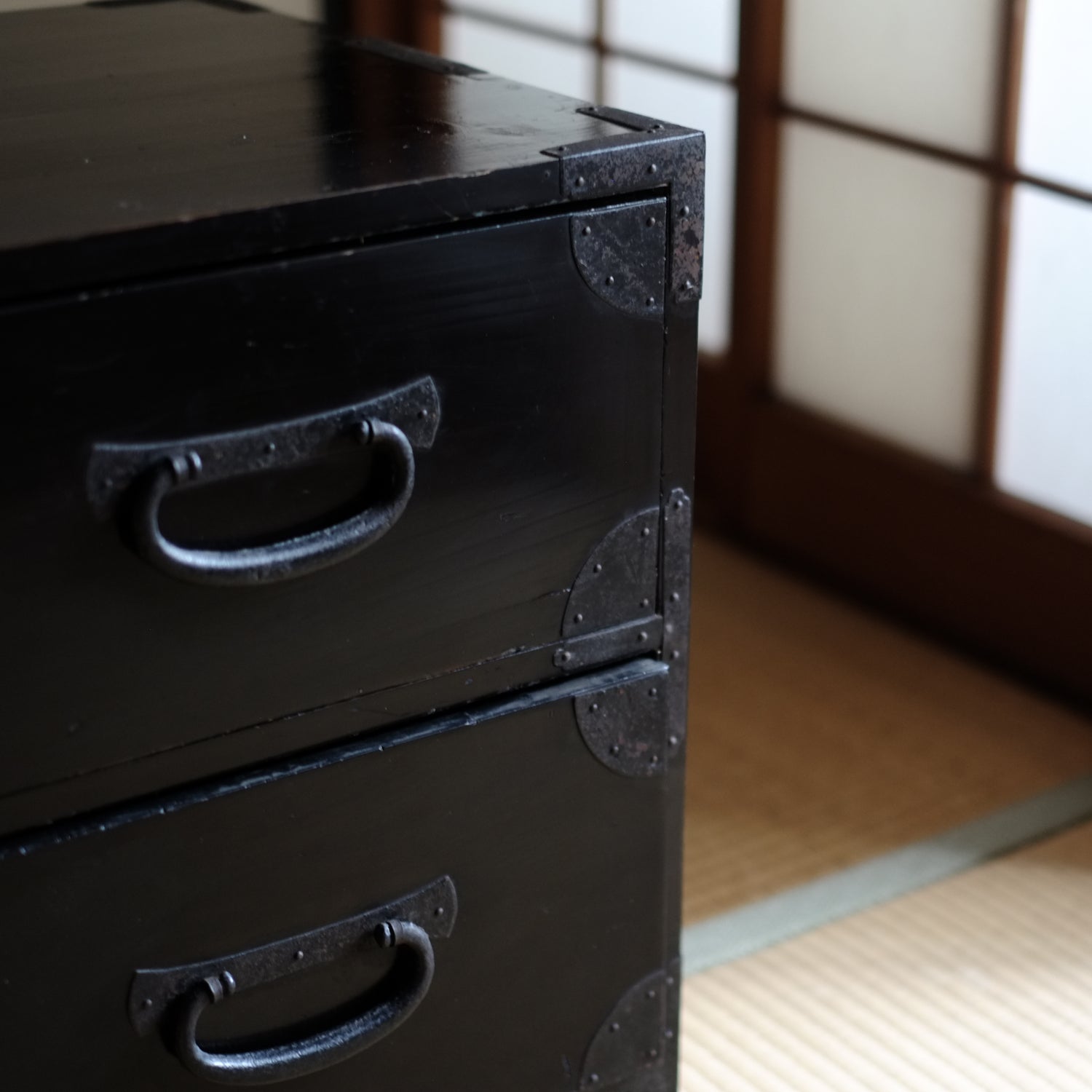 綺麗な時代庄内箪笥 抽斗2段 綺麗な時代庄内箪笥 抽斗2段