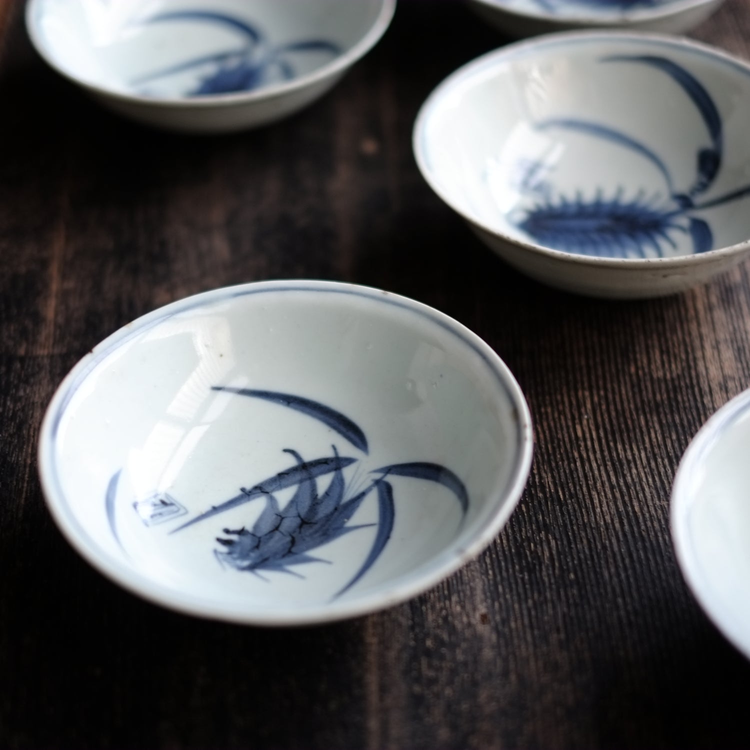 中国清時代染付(青花)のお皿 中国古玩 染付 古染付