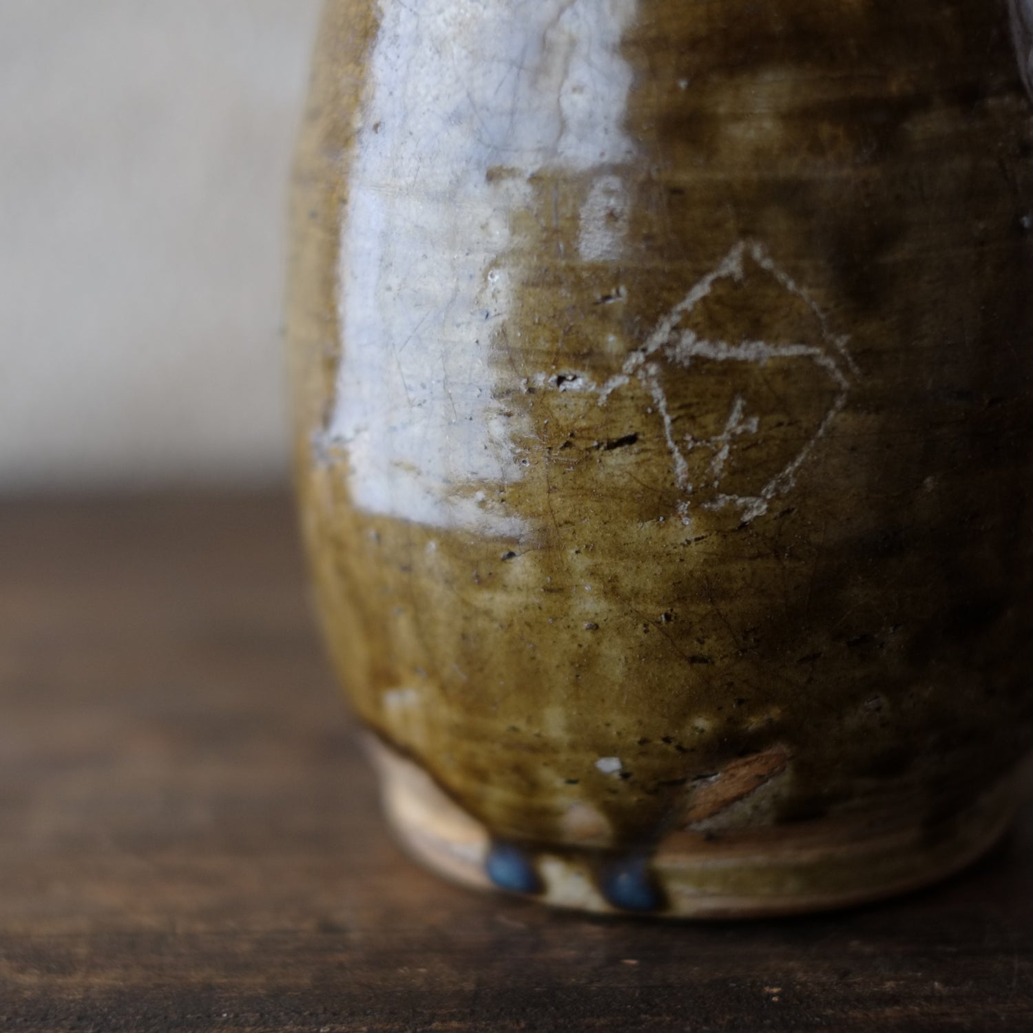 時代 鉄釉卯の斑 徳利 瀬戸・美濃 花生 (江戸中期) – 逢季荘