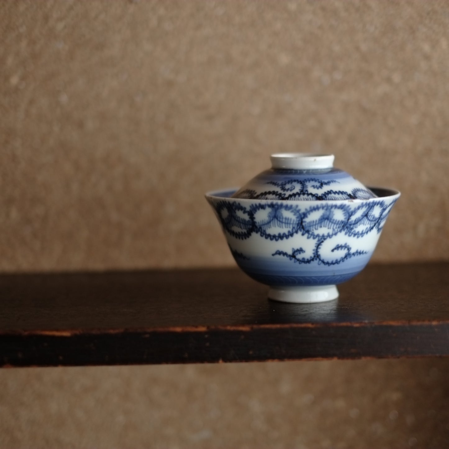 ◇極希少 江戸幕末！古伊万里 染錦(紅葉/桃/菊) 手持ち造形桃蓋付