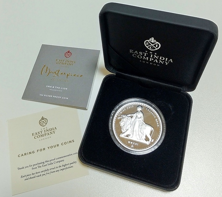 2021 セントヘレナ ウナとライオン £1 プルーフ銀貨 NGC PF69UC 2021