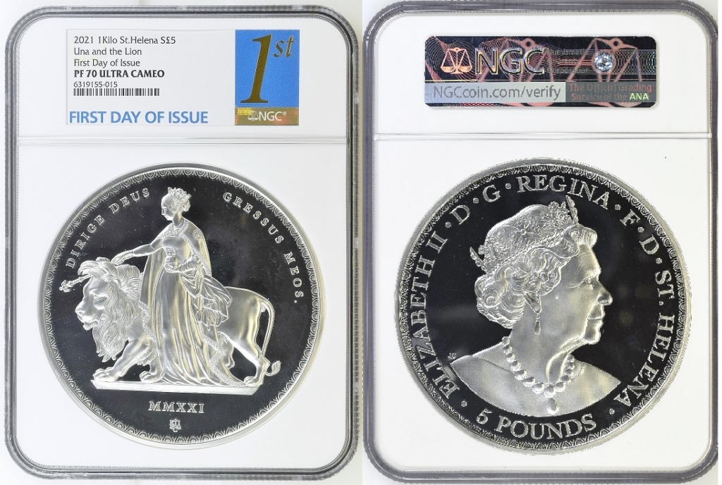 2016 ブリタニア ウナ ライオン 2ポンド銀貨 NGC PF70 UC ③