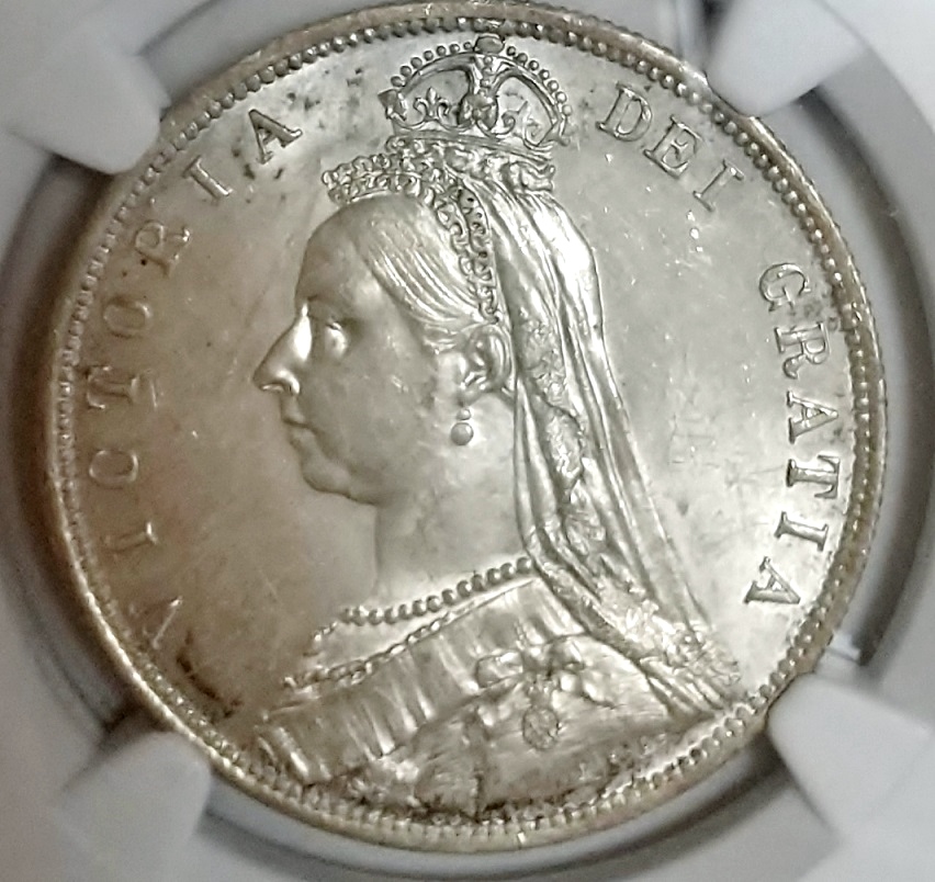 ヴィクトリア女王ジュビリーヘッド・クラウン銀貨／1889年／イギリス