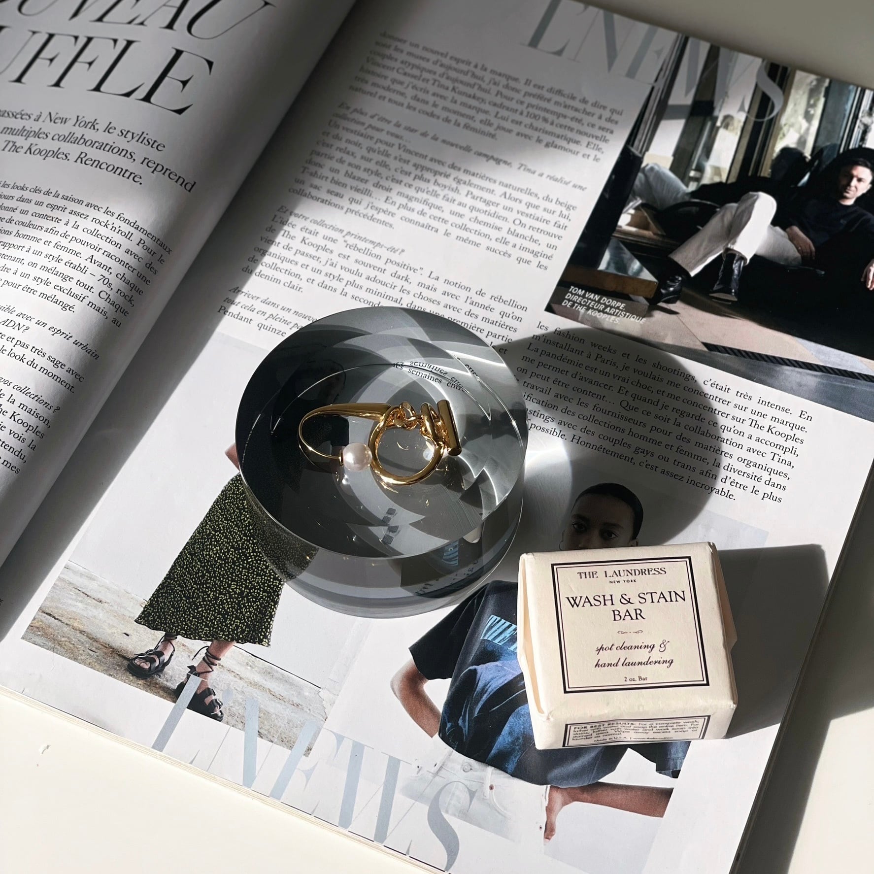 クリスタルガラス バスルームアクセサリー4点セット