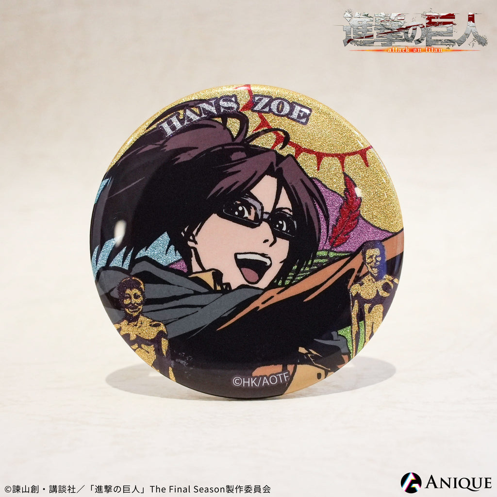希少 進撃の巨人 ハンジ 缶バッジ wit studio 巨人展 限定品 進撃の