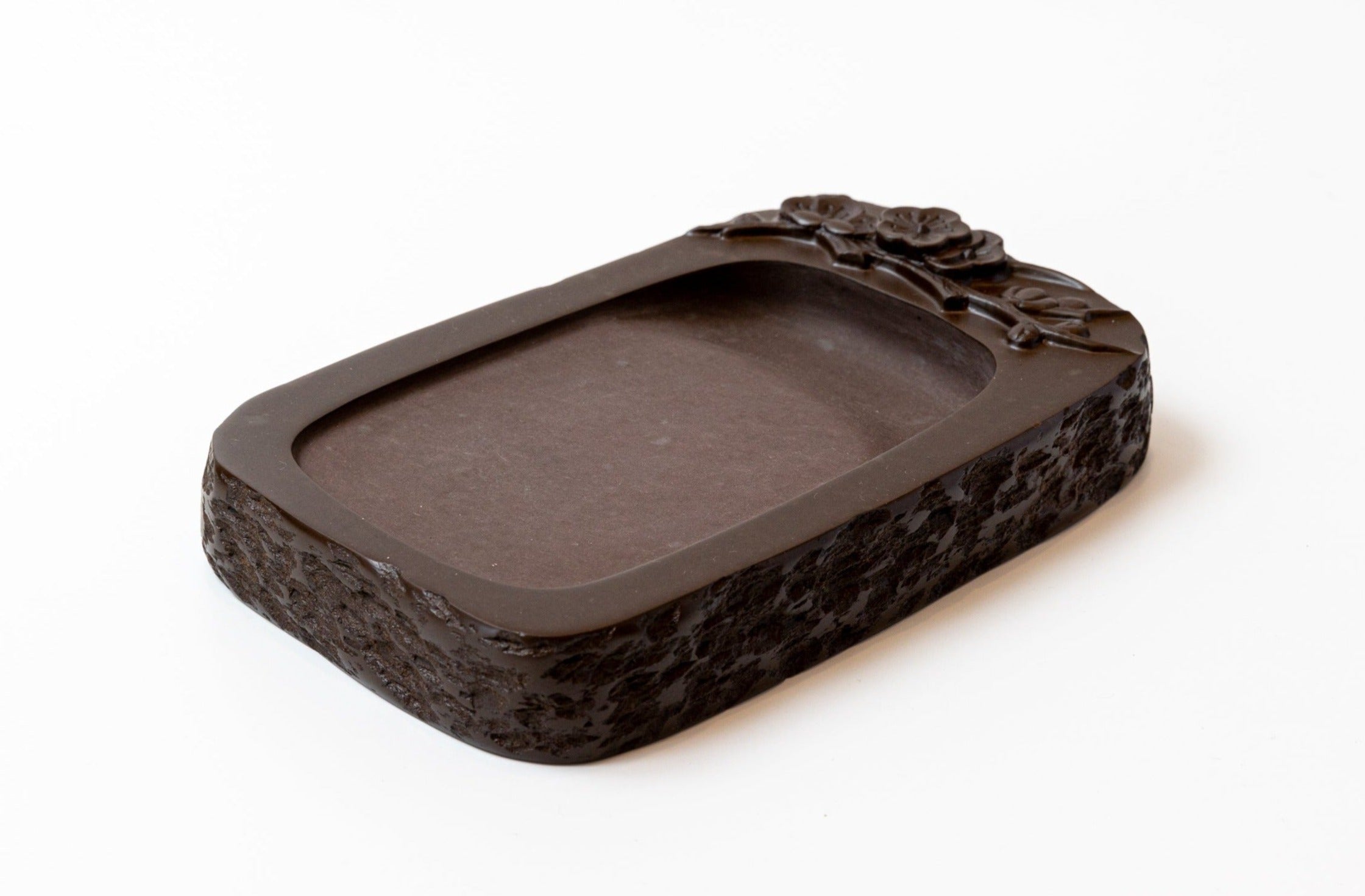 1494 書道 硯 赤間硯 日枝玉峯作竹文硯和硯 骨董 書道具未使用