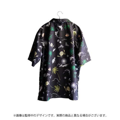 佐藤心&十時愛梨×PAIKAJI 沖縄の時アロハシャツ ブラック Lサイズ