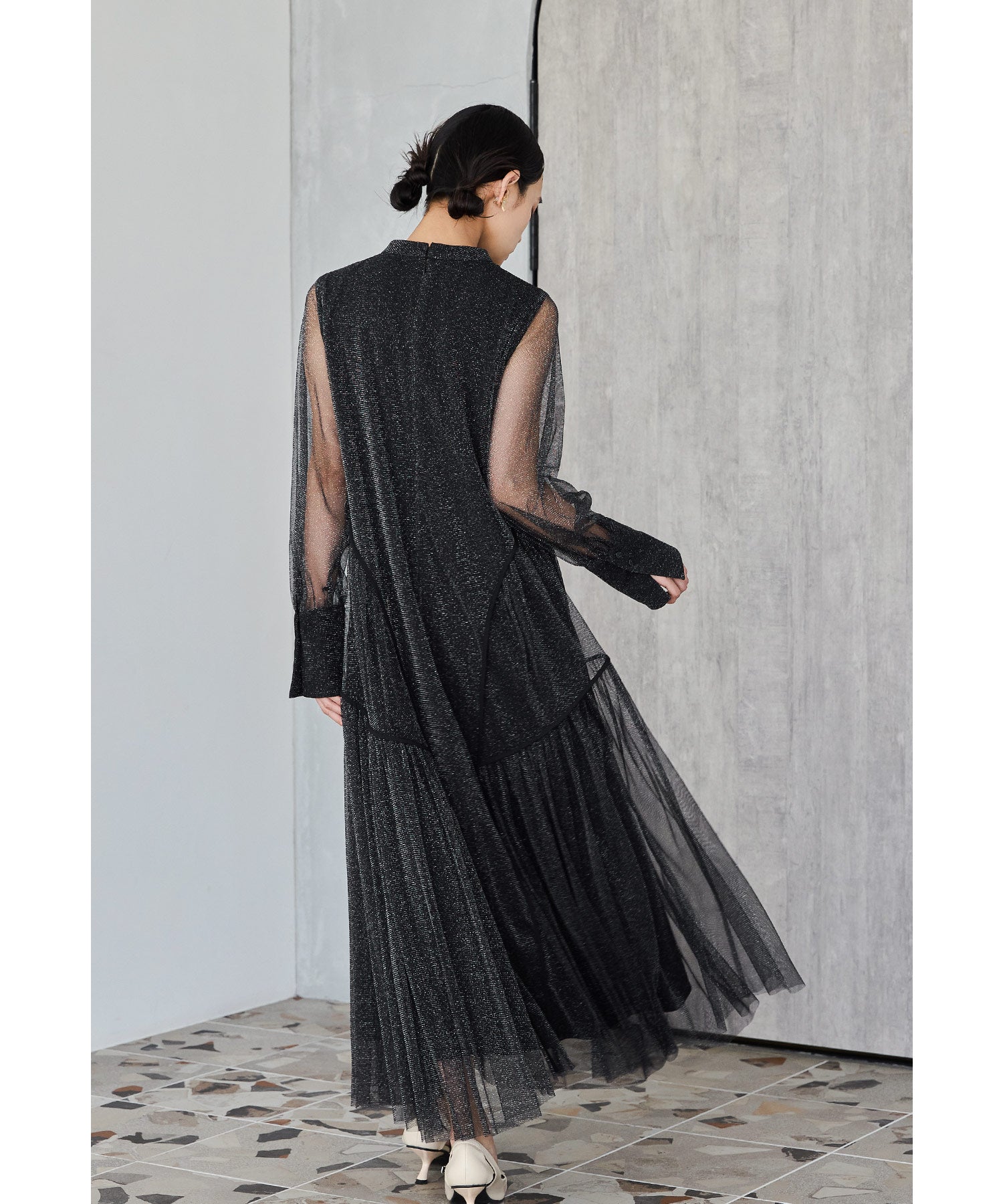 ラメチュールAラインドレス マタニティ 妊婦 結婚式 二次会 同窓会