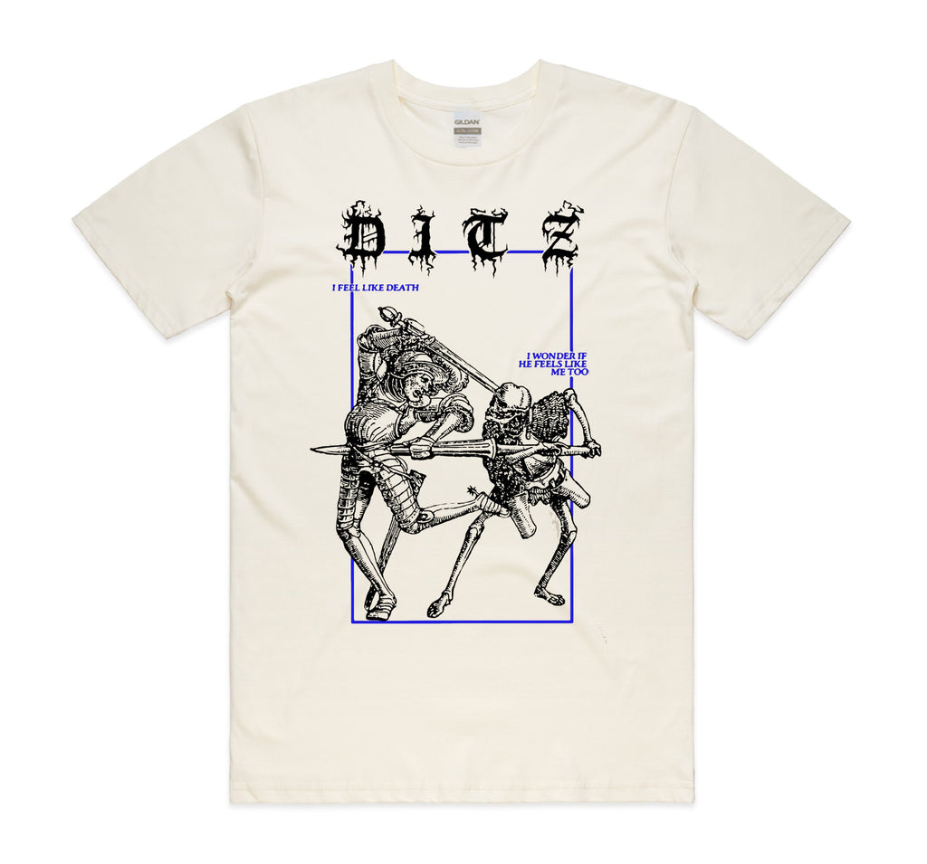 DITZ I Feel Like Death Natural T-Shirt – Bingo Merch