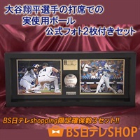 大谷翔平選手の打席での実使用ボール（公式フォト2枚付きセット