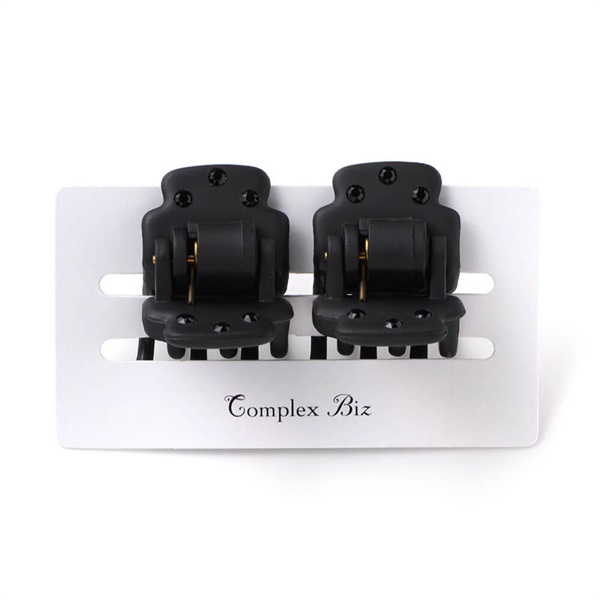 販路限定】スーパー石付クリップ 2個セット(ブラック) | ベース