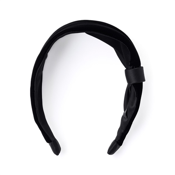 リバーシブルベルベット フレキシフィットヘアバンド(ブラック