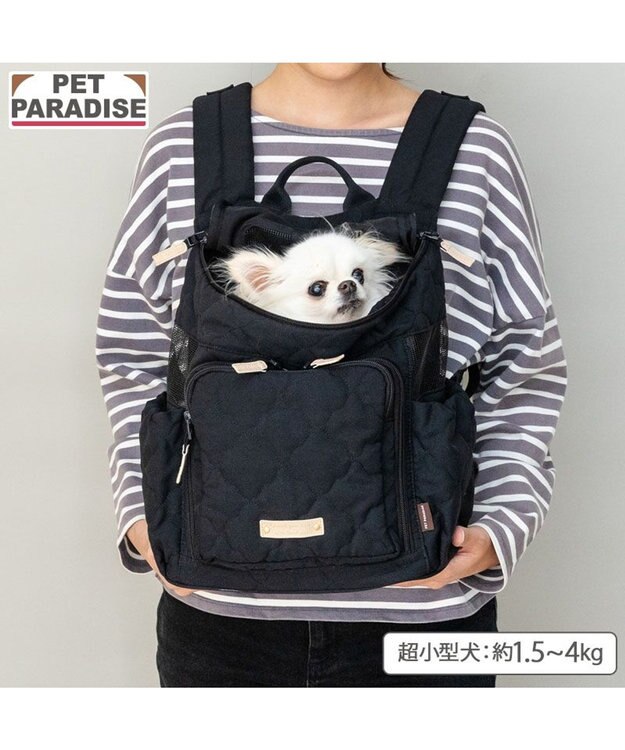 ペットパラダイス ナチュラル キルティング ハグ＆リュック S 超小型犬