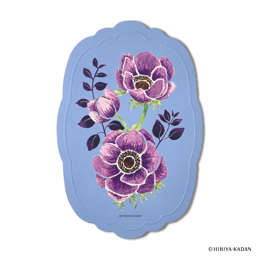 フラワーメッセージカード アネモネ ブルー N7822 | 2026年版手帳