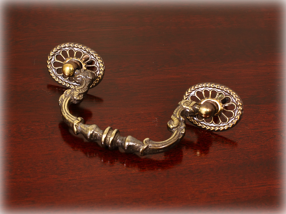 真鍮製アンティークキャビネットハンドル120×55｜アンティーク家具