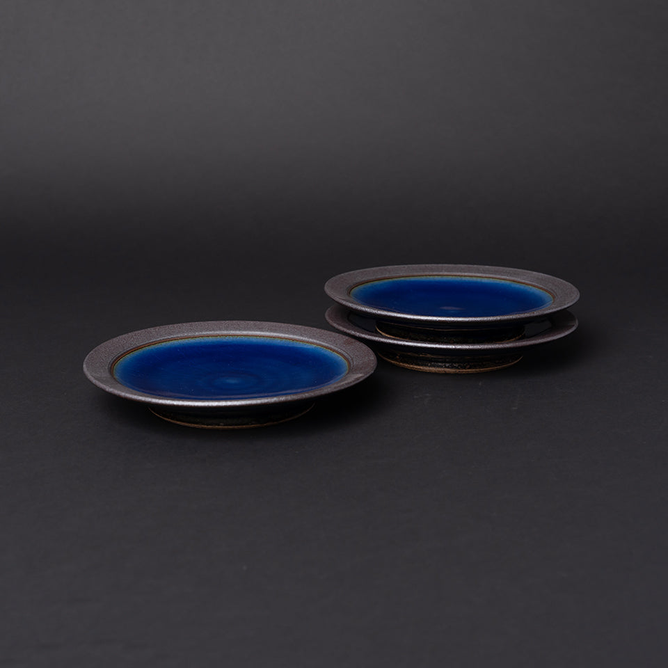 出西窯 縁鉄砂呉須釉皿 6寸 [3]｜Discover Japan 公式オンラインショップ