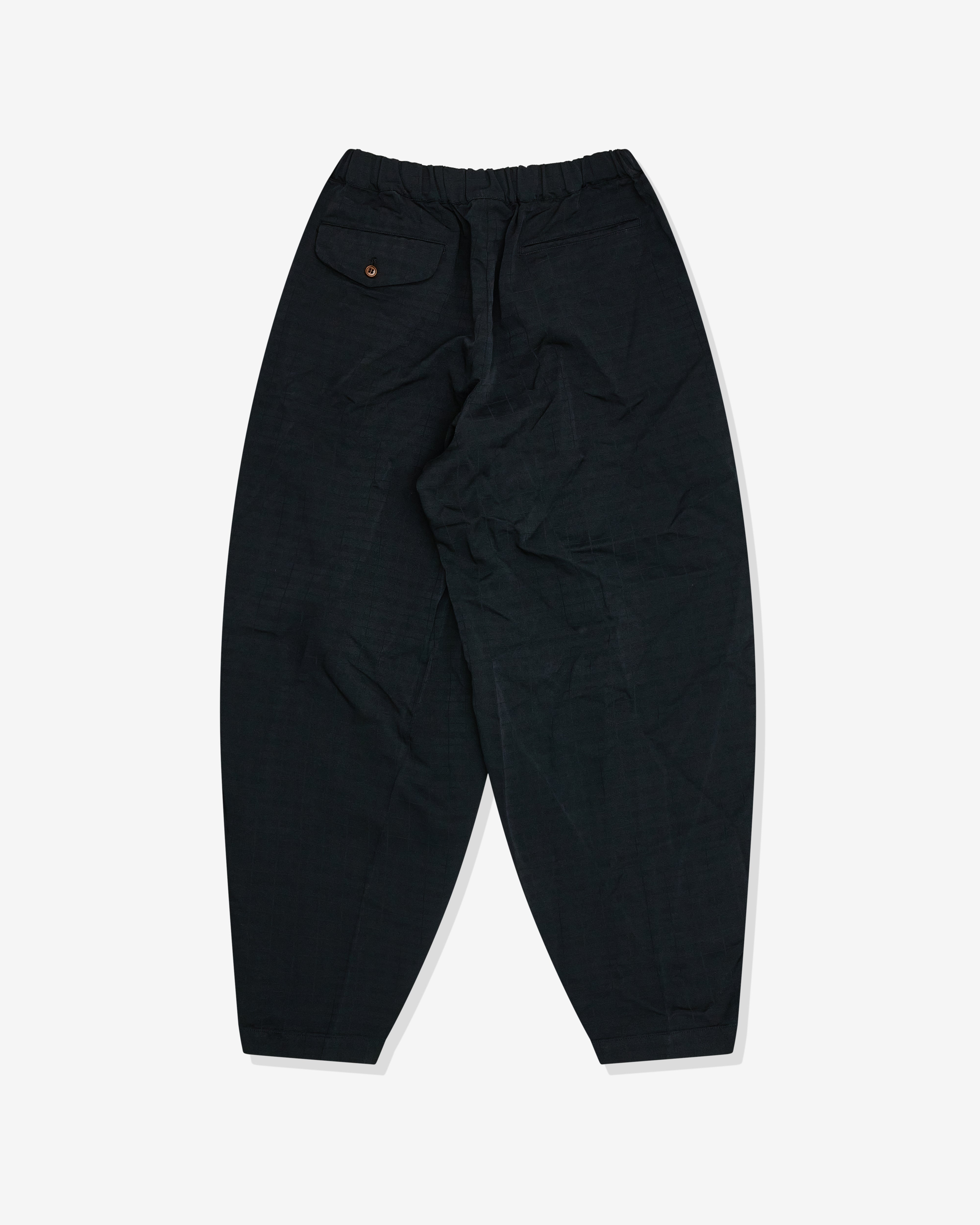 Black Comme des Garçons: Unisex Check Balloon Trousers (Black