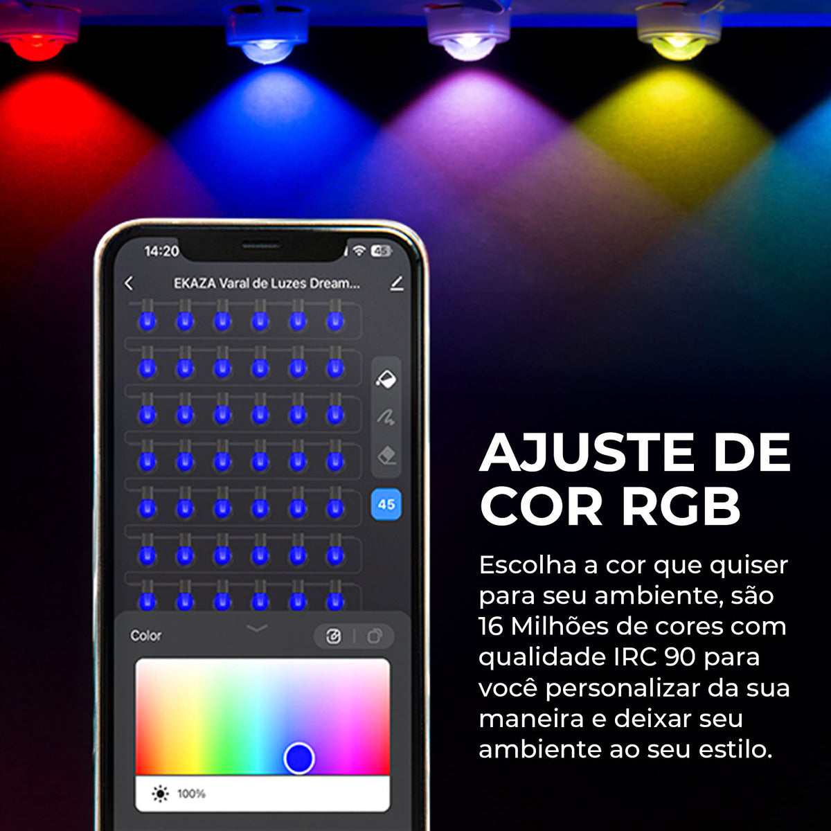 Iluminação Inteligente Para Beirais RGB-IC 15m Wifi – EKAZA Loja