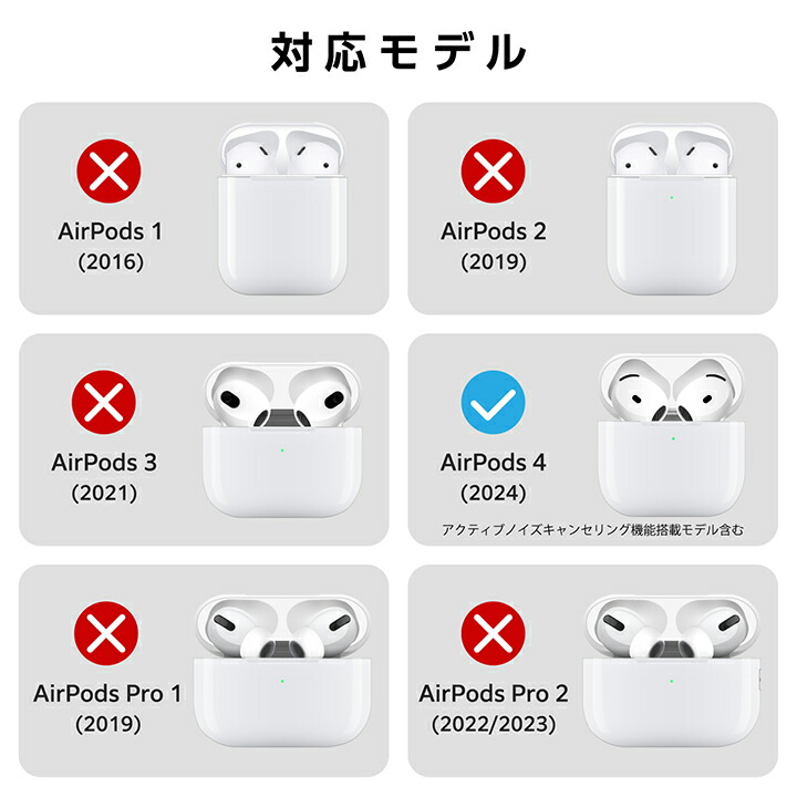 AirPods (第4世代)用 MUBRAIN ソフトケース エアバッグ | エレコム