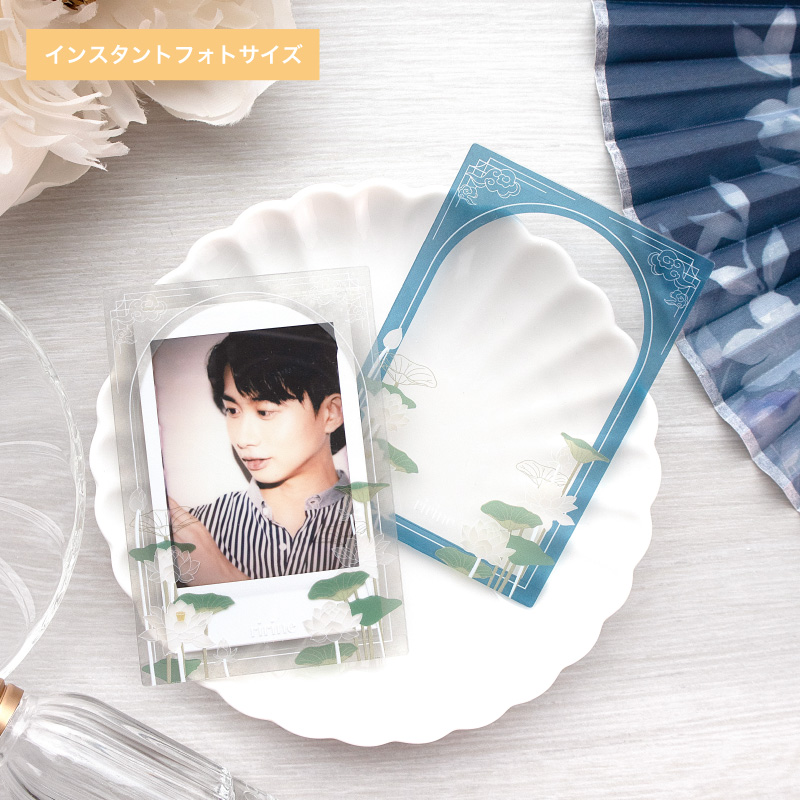硬質ケース カードサイズ 蓮 白蓮に青| FUKUYA ONLINE フクヤオンライン