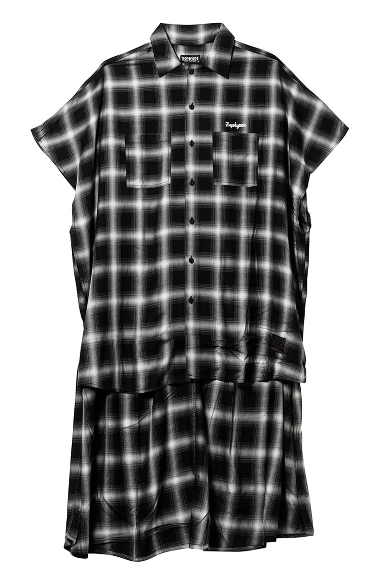 coldrain ロングチェックシャツ超貴重zephyren コラボ