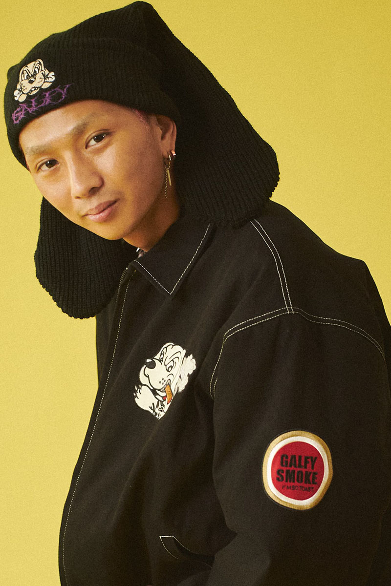 GALFY (ガルフィー) 犬耳ニット帽 BLACK / ロックファッション