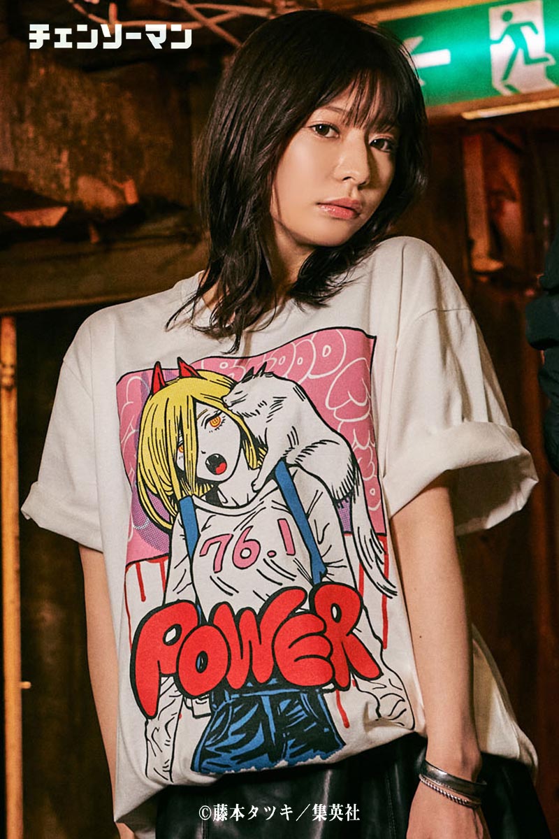 予約商品】glamb (グラム)×チェンソーマン Power T White / ロック