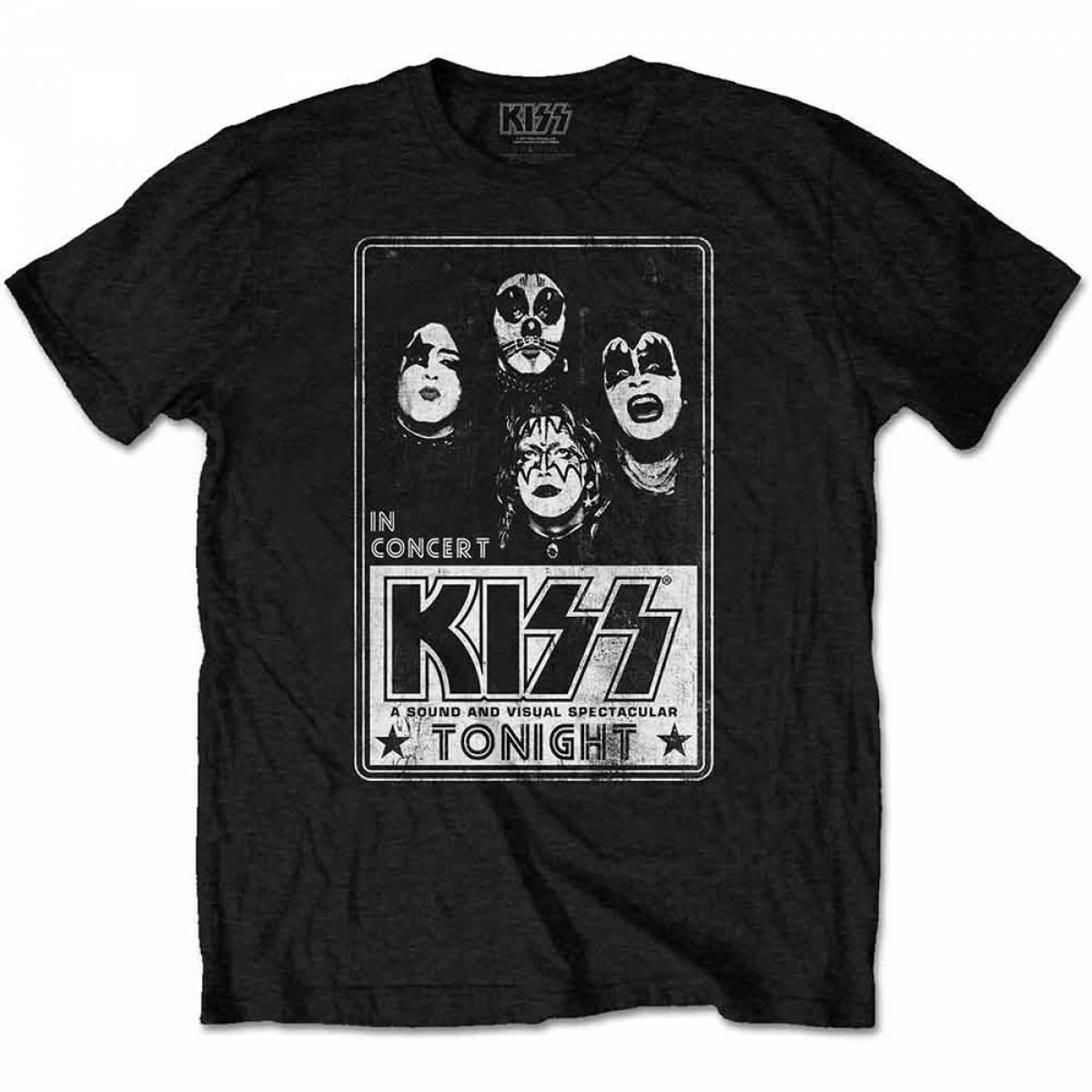 予約商品】KISS バンドTシャツ ユニセックス: Tonight (Black) - BLACK